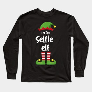 I'm The Selfie Elf Family Matching Christmas Pajama Gifts Long Sleeve T-Shirt